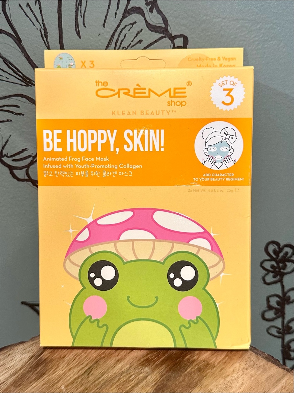 The Crème Shop "Be Hoppy, Skin!" Animated Frog Face Mask: Box of 3